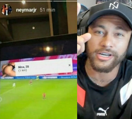 Femaleporn Stars - Neymar was left red-faced after he was caught watching an illegal stream  with X-rated images of female porn stars popping up in the corner (VIDEO)